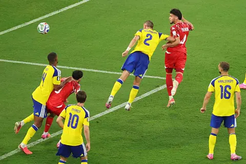 دقيقة بدقيقة.. السويد 2-1 تونس.. كأس العالم.. استراحة (صور)